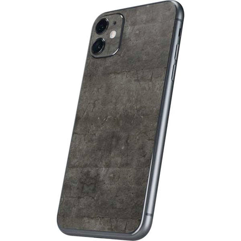 Dark Iron Grey Concrete iPhone 11 Skin